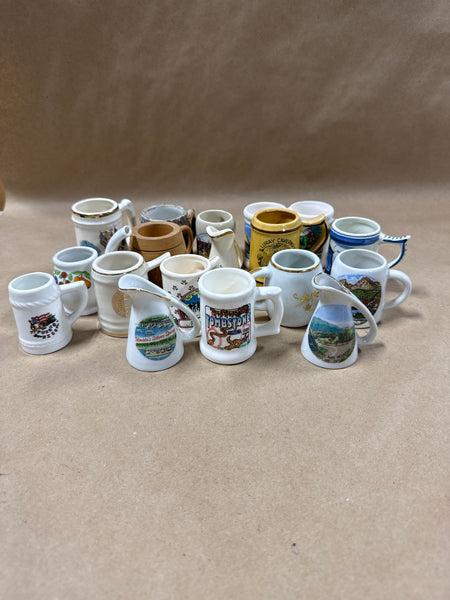(B) 18 Piece Lot Of Mini Stein Glasses