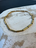 14K Gold Tube Link Bracelet