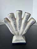 Colonial Williamsburg Salt Glazed 5 Finger Pottery Bud Vase (A)