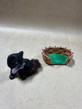 Wagner Handwork Mini Flocked Black Cat With Bed