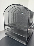 Mind Space Black Metal Mesh Desk Organizer