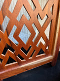 Heavyweight Wooden 4-Panel Folding Pet Gate with Cut Out Design