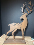 Tall Metal Cut-Out Deer