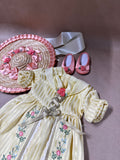 American Girl Doll Felicity Tea Lesson Gown Slippers Shoes Hat (A5)