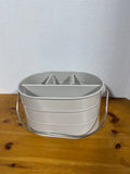 Grey Metal Utensil Caddy