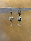 Silver/Pink/Rhinestone Earrings