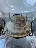 Eagle Vintage Glass Oil Lamp with Macbeth Co. Pearl Top Chimney