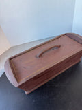 Rustic Primitive Style Tool Caddy Lidded Storage Box