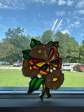 Brass Dogwood And Butterfly Suncatcher (A)