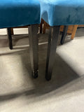Pair of Parson's Style dining Chairs, Home Goods, bright teal blue color