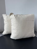 Pair of Newport Cream Botanical Throw Pillows