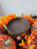 Autumn Faux Floral Candle Holder Centerpiece