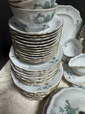 87-Piece Mitterteich Bavarian Green Ming Floral China Set