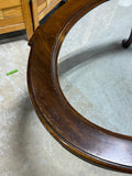 Oval Wood/Glass Coffee Table