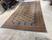 L- Hand Knotted Rug, BLue/brown tones,  12 ft x 8 ft