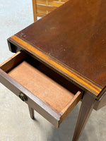 Drop Leaf Side Table with Inlay