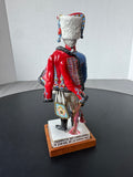 Chasseurs a Cheval Van Gerdinge Sitzendorf Porcelain French Soldier with Wooden Base AS IS (READ DESCRIPTION CAREFULLY)