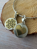 Inspirational Charm Wire Bangle Bracelet