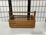 Wooden Slat Basket with Swing Handle