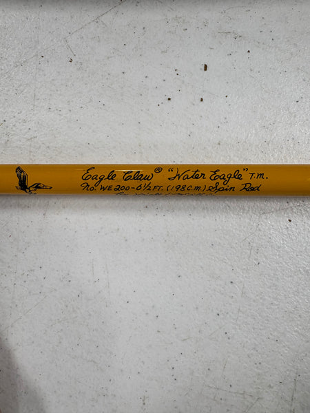 (G)Eagle Claw “Water Eagle” 6.5’ Spin Rod + One 6’ Fiberglass/Wood Vintage Rod
