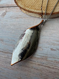 Leaf Pendant Silver Tone Necklace