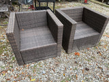 All Weather Wicker patio Chair Pair