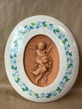 Val Demone Sicily Redware Cherub Relief Wall Plaque