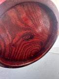 Red Lacquered Vintage Chinese Wooden Water Bucket