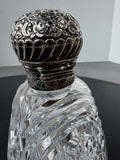 (A) Tiffany & Co Crystal Decanter with Sterling Silver Lid & Glass Stopper