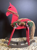 Wooden Holiday Rocking Horse