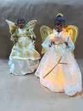 Pair Of Christmas Angels — 1 Lights Up And WORKS