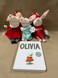 Olivia Book And 3 Olivia Plushies