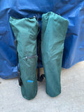 Pair of Green Canvas Folding Arm Chairs w/Carry Bags