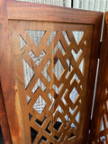 Heavyweight Wooden 4-Panel Folding Pet Gate with Cut Out Design