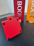 4-Piece Bright Colored Metal Cut Out Bookends