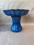 Blue Glazed Bird Bath