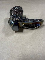 FENTON Amethyst Carnival Glass Daisy Button Iridescent Boot