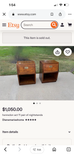Henredon (not marked) Campaign Style Nightstand with Power Plug