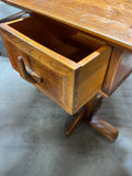 Pedestal Side Table with Drawer