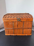 Woven Rattan & Bamboo with Locking Lid