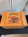 Anheuser-Busch Budweiser Wooden Crate with Hinged Lid