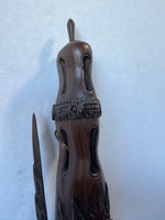 (B) Vintage Indonesian Hand Carved Wooden Buddha Totem Mask