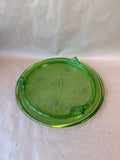 Floral Uranium Footed Cake Stand GLOWS