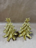 Gold Christmas Tree Pair