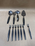 11 Piece Black Eldan Stainless Steel Flatware