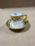 (E) Legle Limoges Teacup And Saucer — With Blue Inner Flower