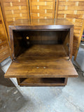 Henredon (not marked) Campaign Style Nightstand with Power Plug