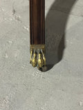 Henredon Round Dining Table with Brass Clawfeet and Inlay; On Casters/NO CHAIRS ***HEAVY ITEM***READ DETAILS ON PICK UP POLICY***