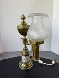 Antique Brass Argand Electric Converted Oil Lamp AS IS (READ DESCRIPTION CAREFULLY) (A)