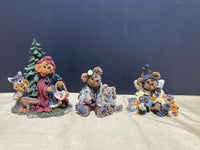 (J) 3 Piece Lot of Assorted Boyd's Bears Figurines